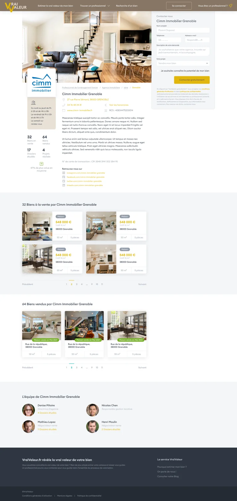 Site internet de Vrai Valeur